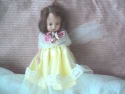 5.5'' Bisque  50S NANCY ANN STORYBOOK DOLL, YELLOW DRESS NET